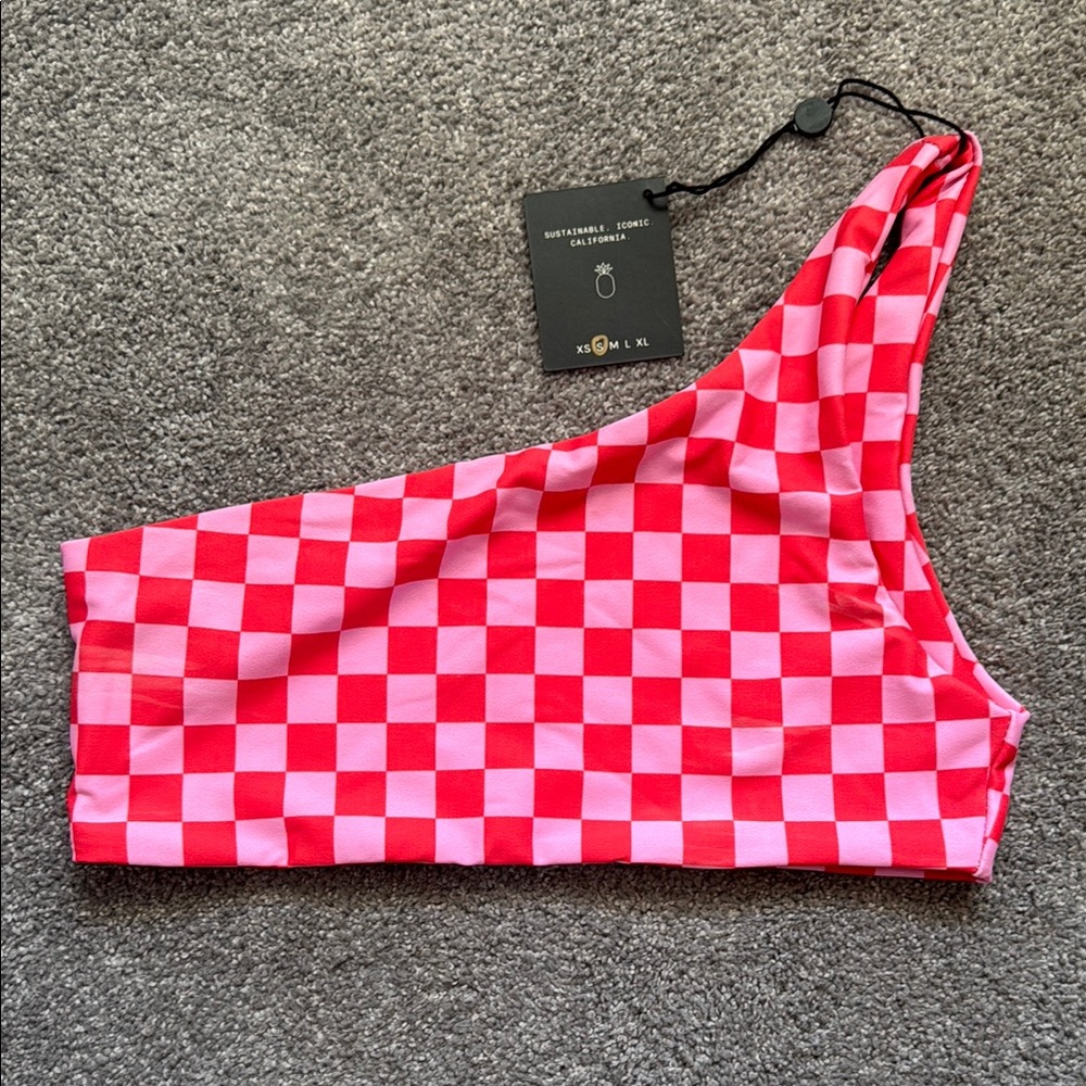 Skatie Ellis Checkerboard Bikini Top